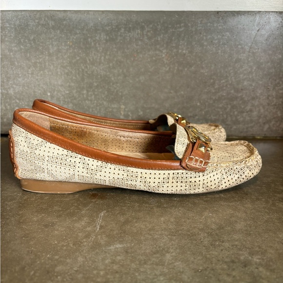 Michael Kors Fulton Studded Logo Moccasin Signature Logo Size Women’s 7M Leather - Picture 2 of 12